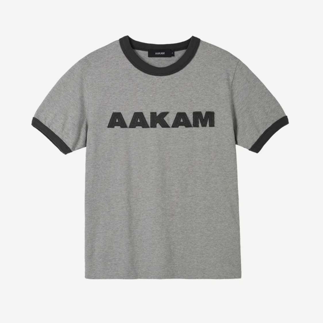 AAKAM Logo Patch Ringer Top (Gray-Charco 상품이미지1