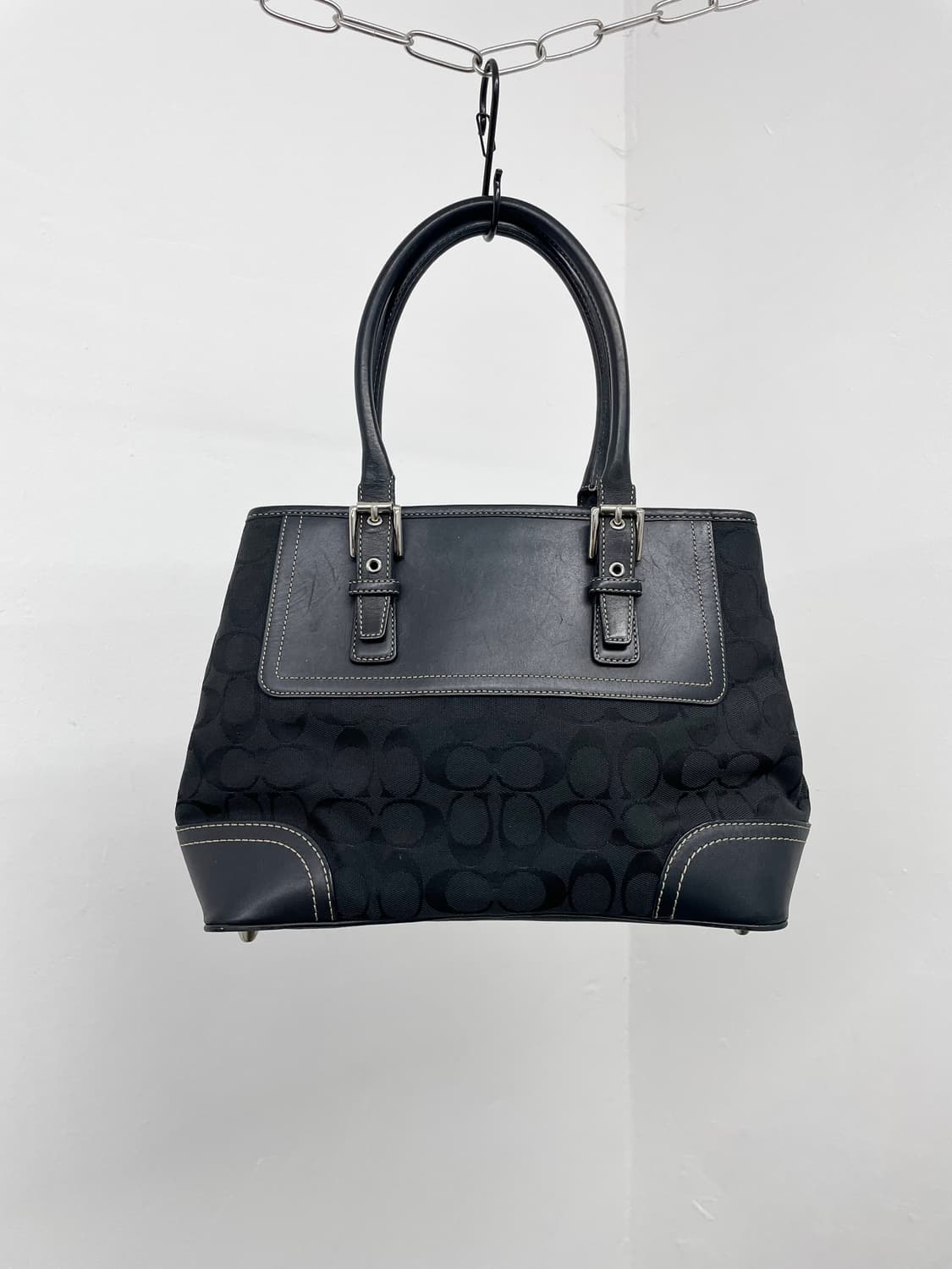 코치 블랙 자카드 숄더백 상품이미지9