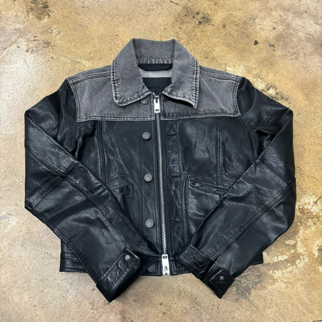 디젤 가죽 데님 자켓  상품이미지2