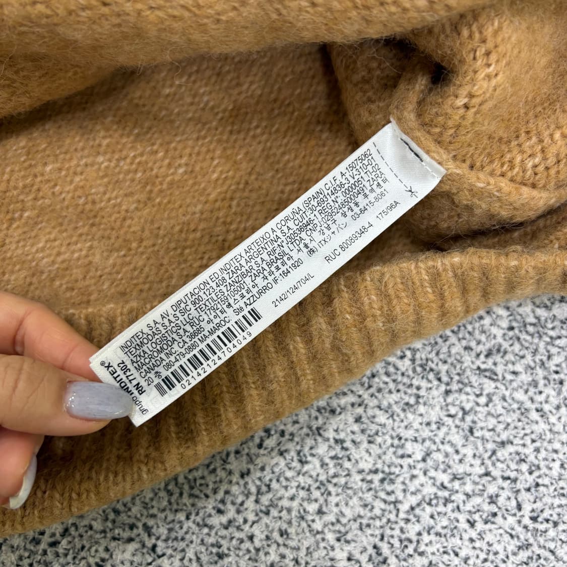 L 자라 크롭 니트 긴팔 0316J 상품이미지4