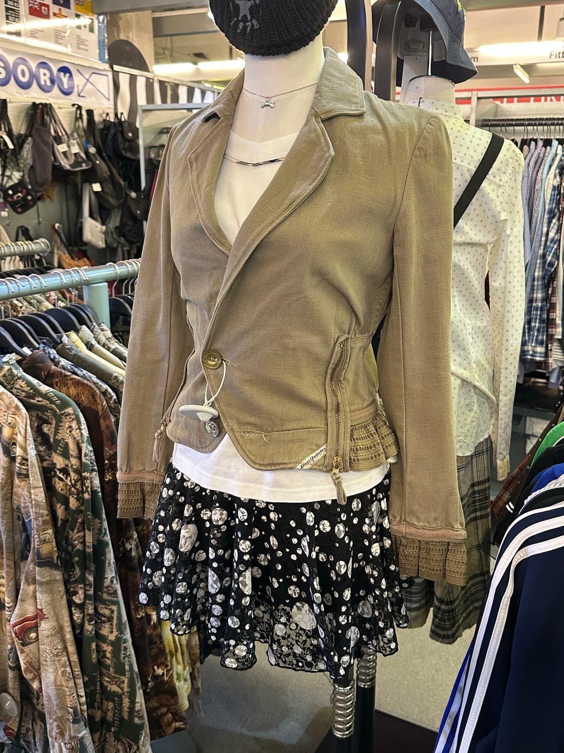 DIESEL 디젤 Y2K 카키베이지 자켓 상품이미지1