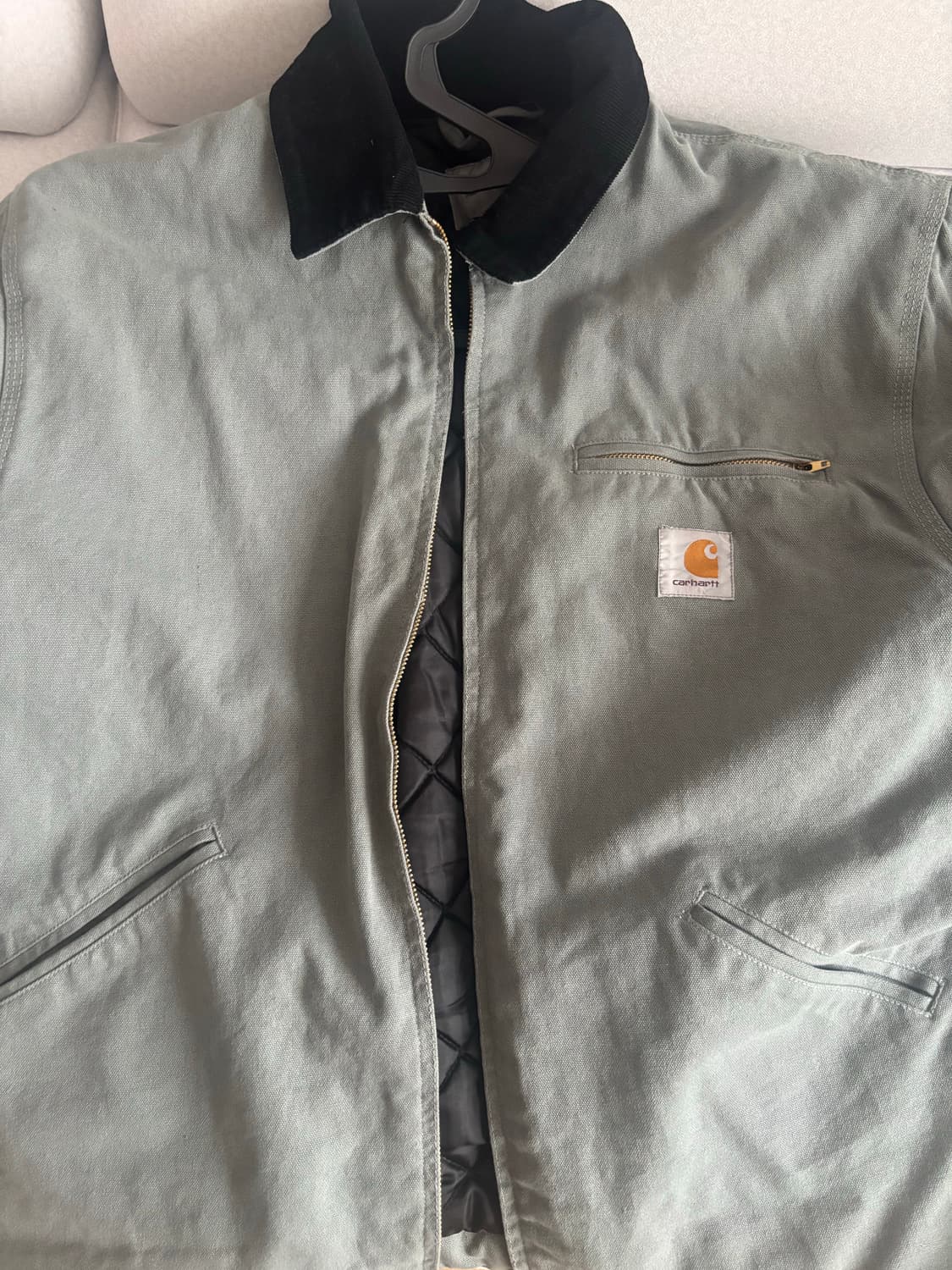 칼하트 디트로이트 자켓 스모크 그린 상품이미지1