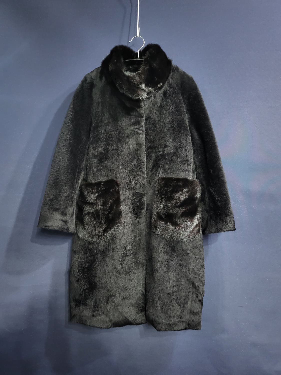 안지크 밍크카라 수리알파카 코트 상품이미지1