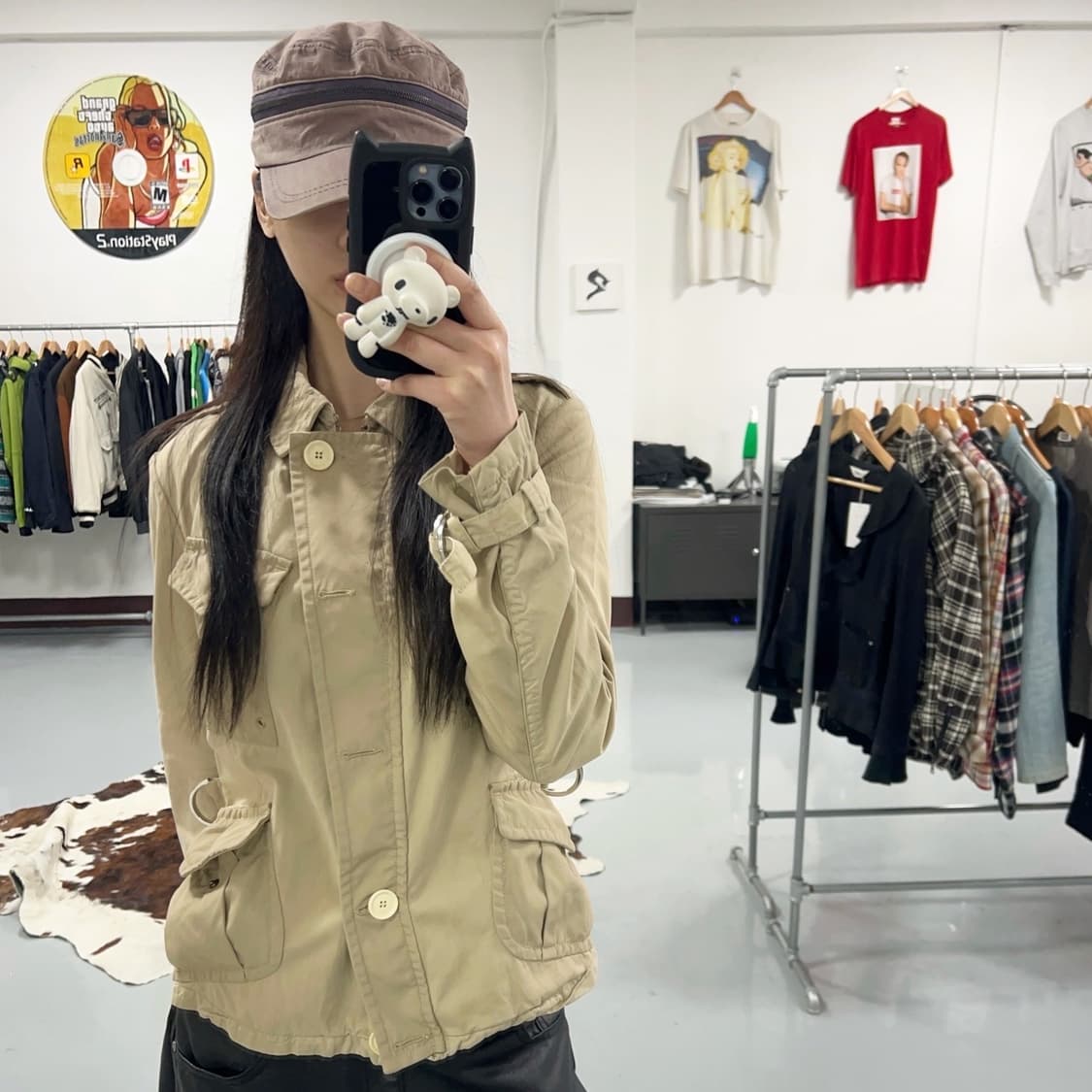 몽클레어 베이지 사파리 자켓  상품이미지1