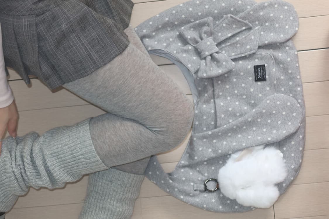 NUYET 버니 리본 도트 백 상품이미지6