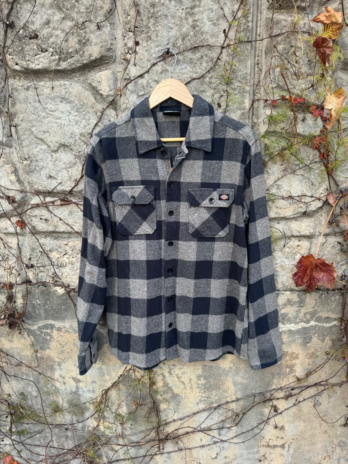 디키즈 빈티지 투포켓 체크 플란넬 셔츠 M 상품이미지1