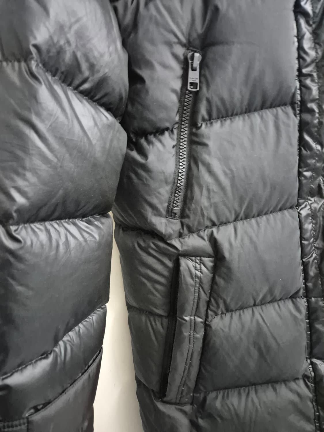 캘빈클라인 진 블랙 후드 롱패딩(95/M) 상품이미지2