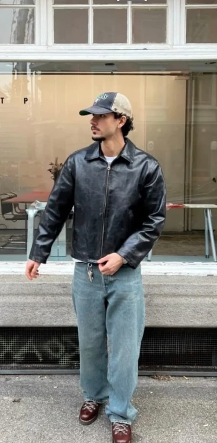 올드갭 레더자켓L사이즈  상품이미지3