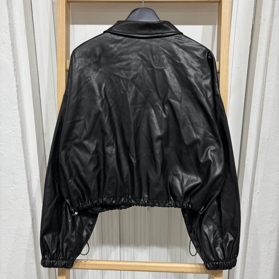 크롭 레더 가죽자켓 상품이미지3