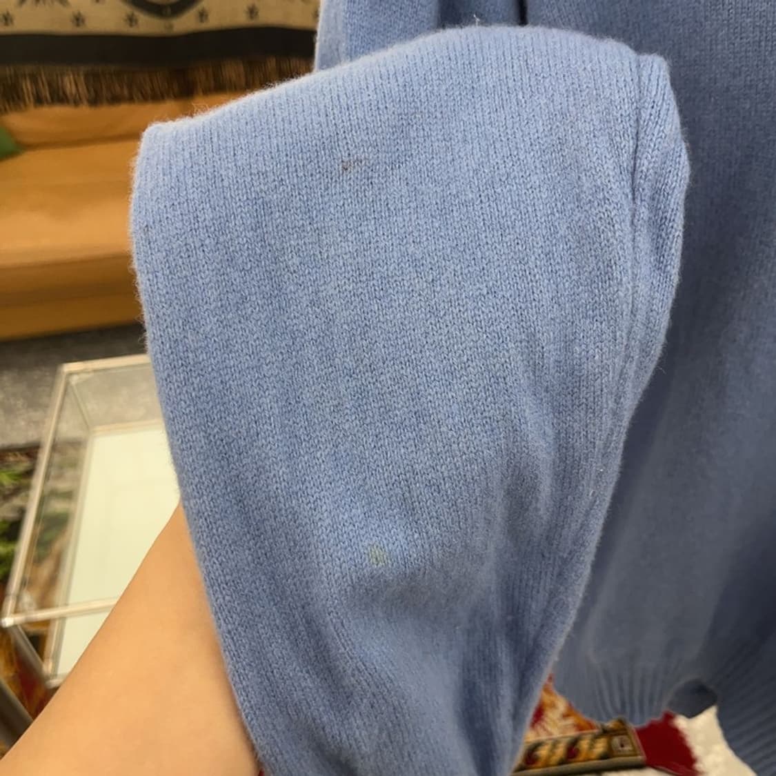 버버리 램스울 오버핏 반집업 니트 스웨터 95 C06360 상품이미지8