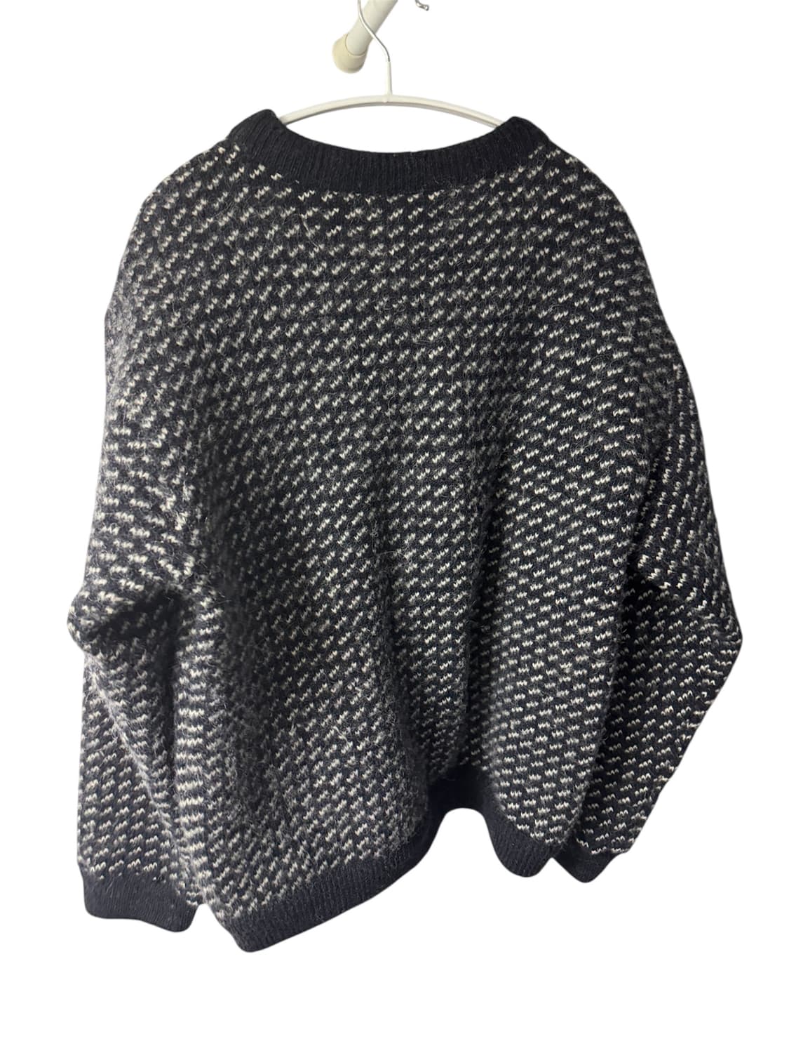 빈티지 엘엘빈 L.L.Bean 버드아이 울 라운드니트 네이비 L 상품이미지5