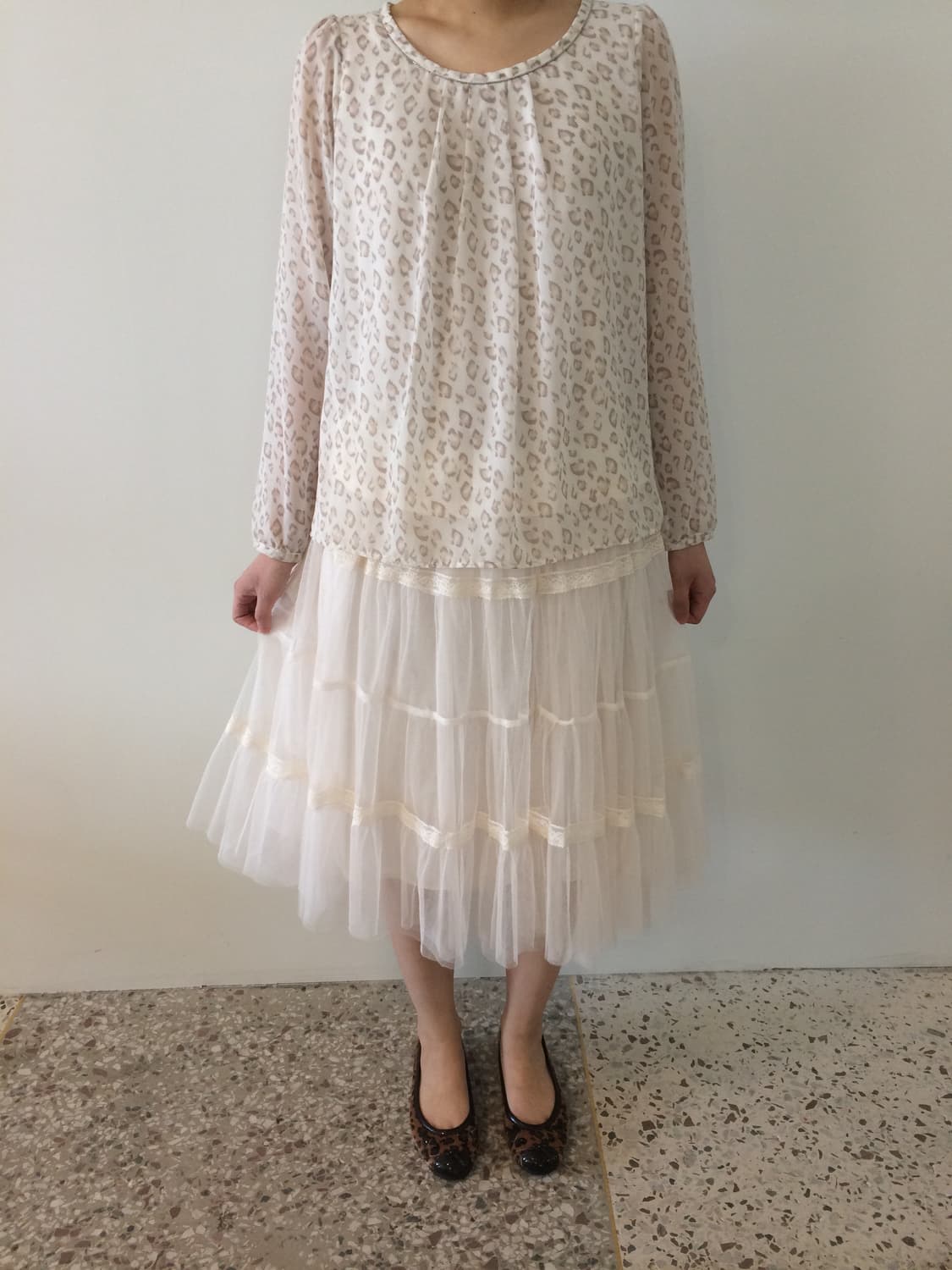 갸루 호피 블라우스 상품이미지1