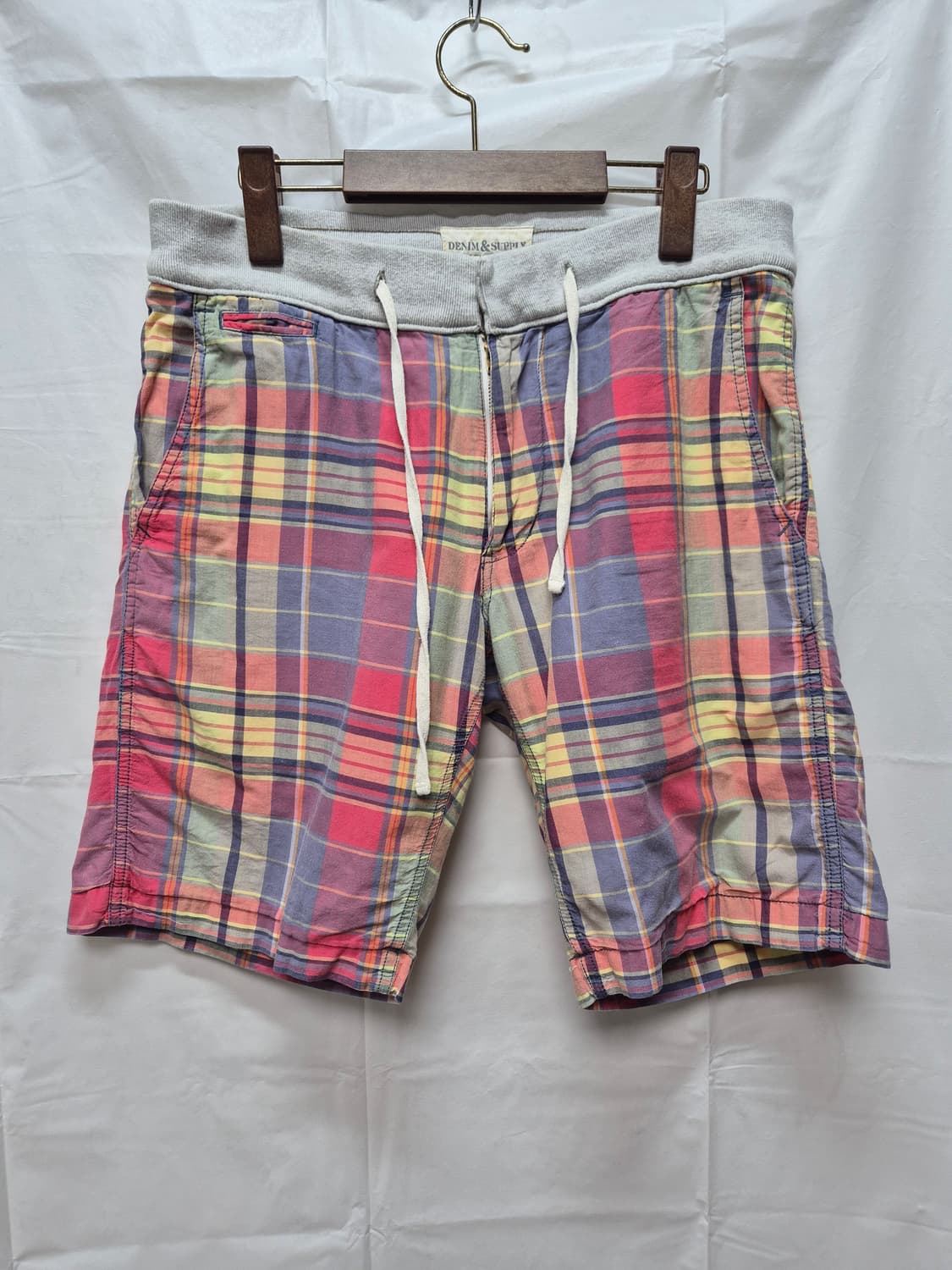 데님앤서플라이 체크 반바지 상품이미지1