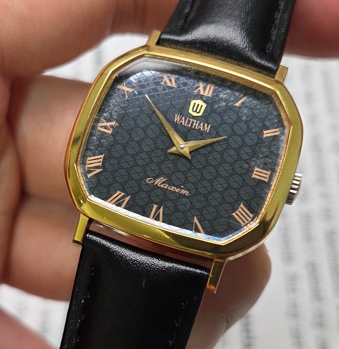 레어] 빈티지 월쌈 옥토 칼침핸즈 블랙미러 로만입체판 수동 메커니컬 상품이미지4