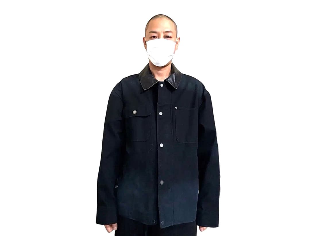 (105) 인사일런스 24ss 레더카라 흑청자켓 상품이미지1