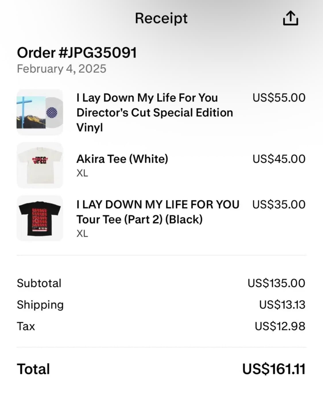 Jpegmafia 아키라 티셔츠 XL 상품이미지6