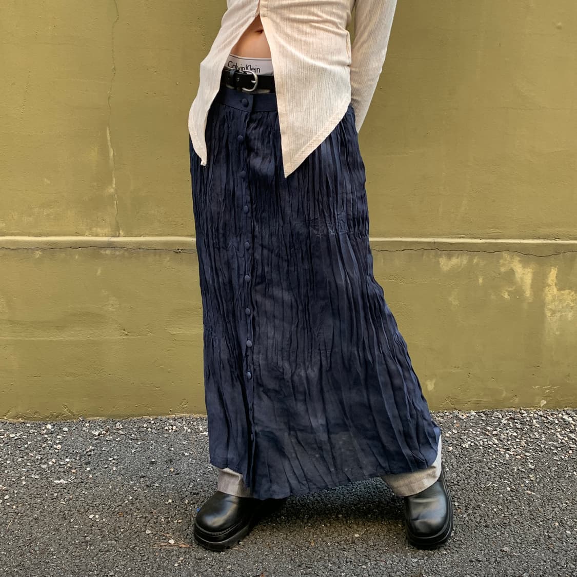 크리스트 처치 시어 플리츠 스커트 상품이미지1