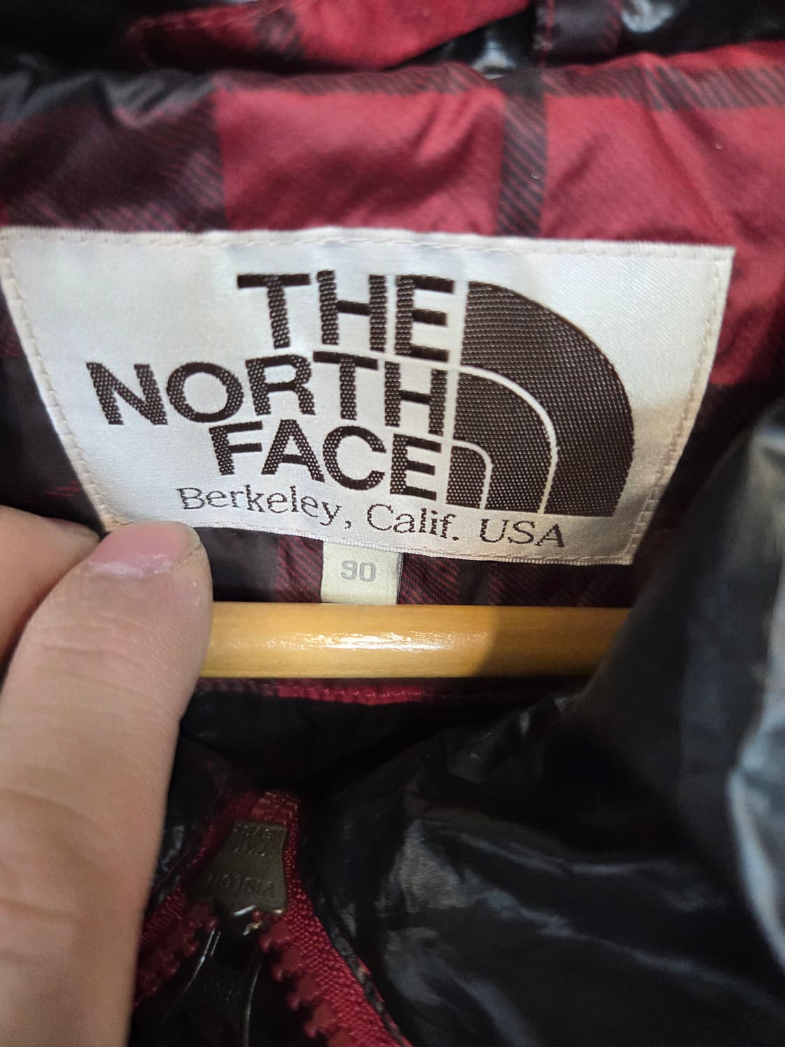 노스페이스 700 판초 체크 구스다운 패딩 90 상품이미지4