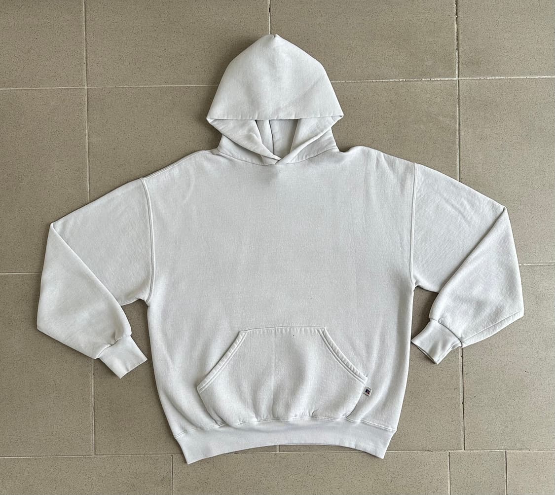 90s 빈티지 러셀 후드 화이트 L 상품이미지1