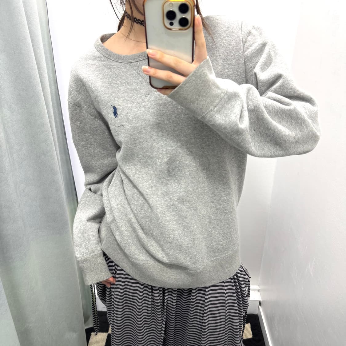 폴로 그레이 스웻셔츠 상품이미지1