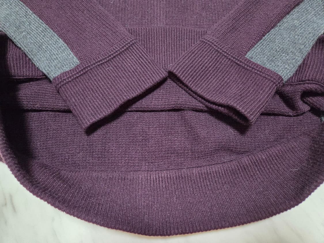 시스템옴므 버건디 배색 니트 상품이미지4