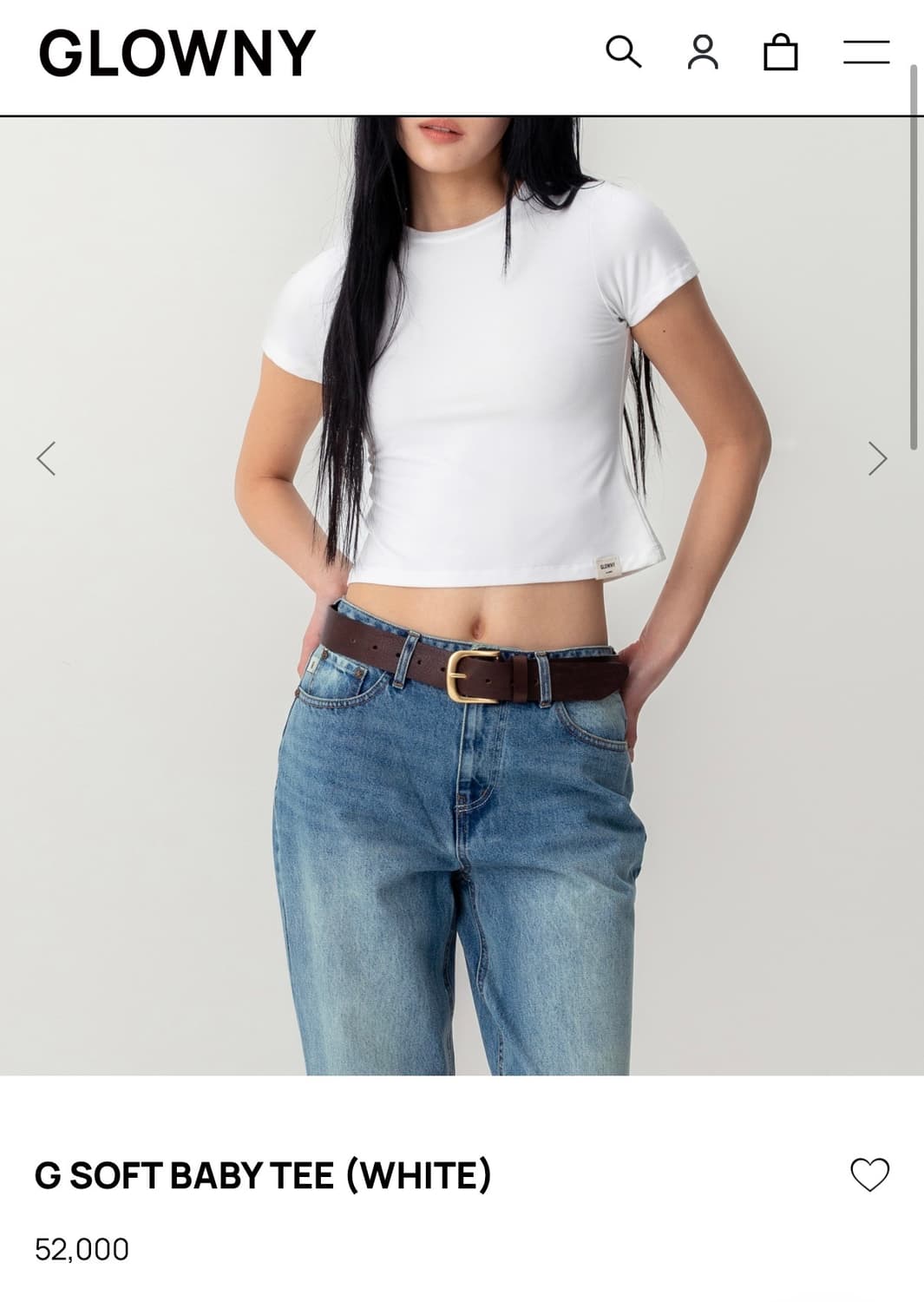 Glowny 글로니 G SOFT  BABY TEE 베이비티 상품이미지1