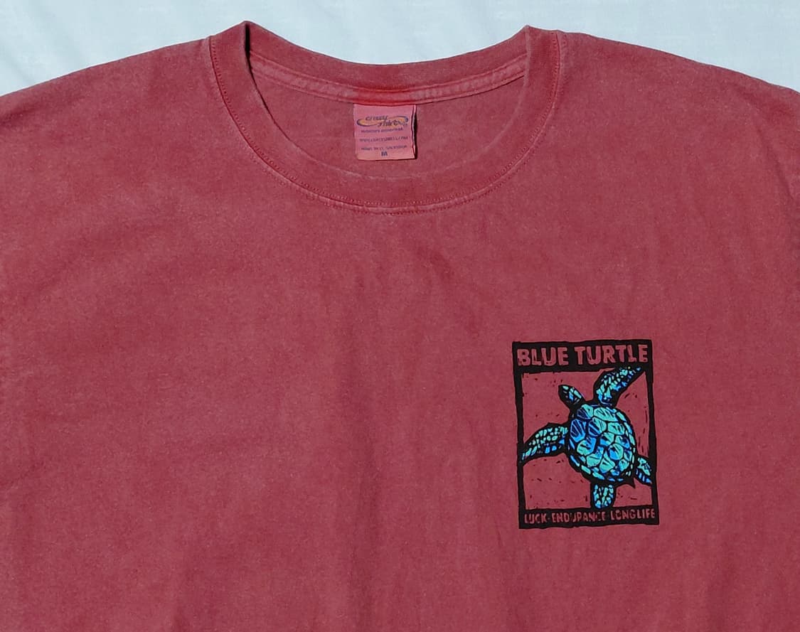 [M] Crazy Shirts 하와이안 블루 터틀 천연 염색 티셔츠 상품이미지2