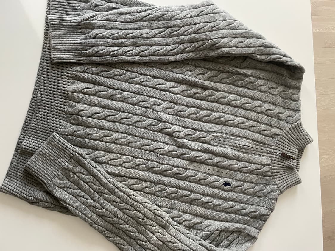 폴로 신형 케이블 니트 반집업 L 상품이미지3