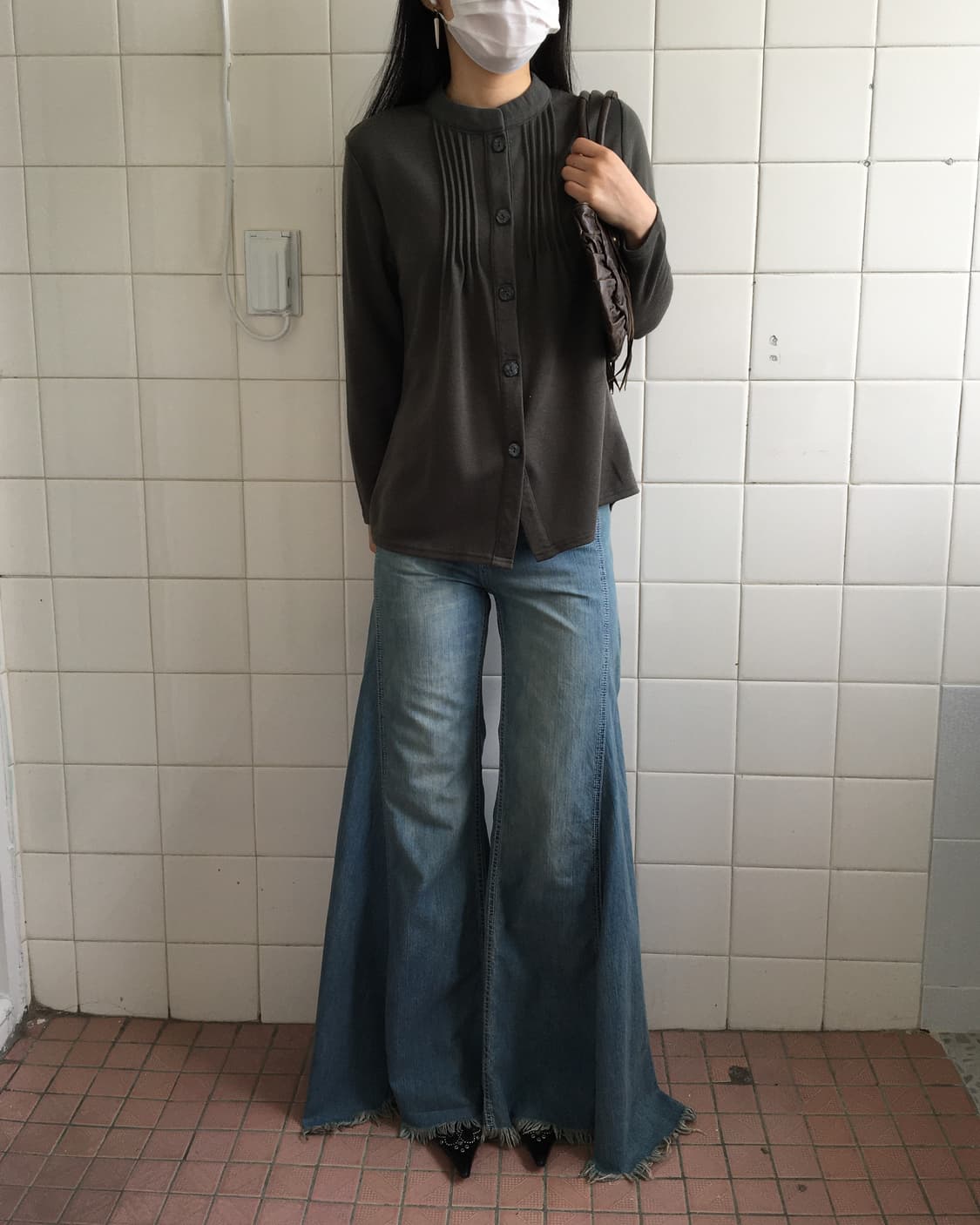 Cotton button cardigan 상품이미지1