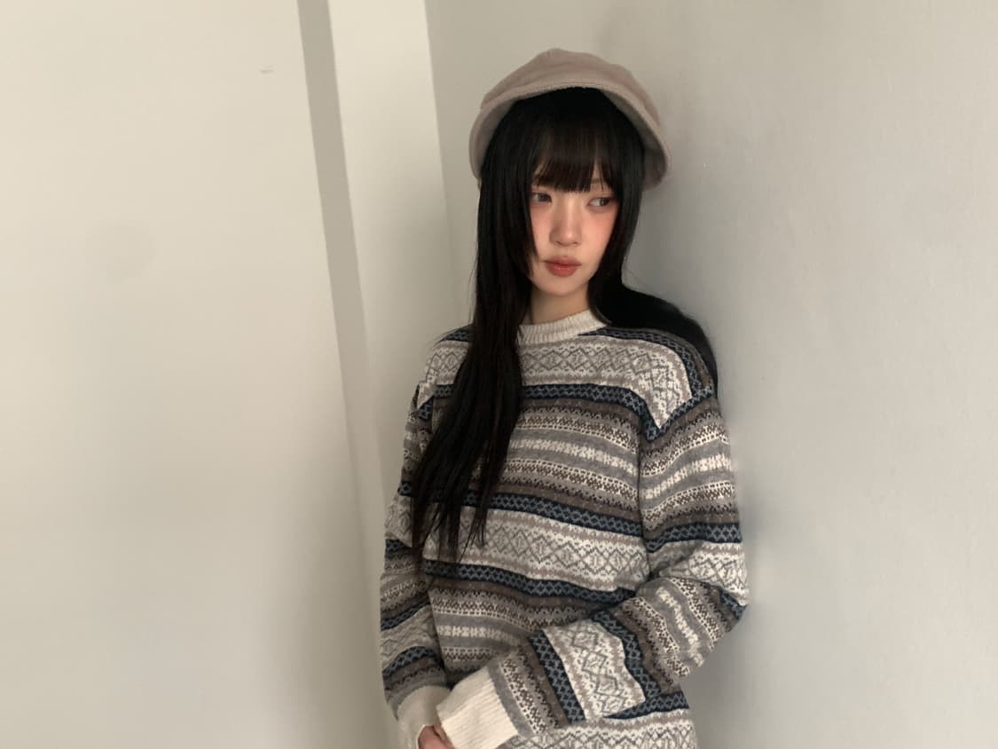 Vintage Pattern Knit 상품이미지5