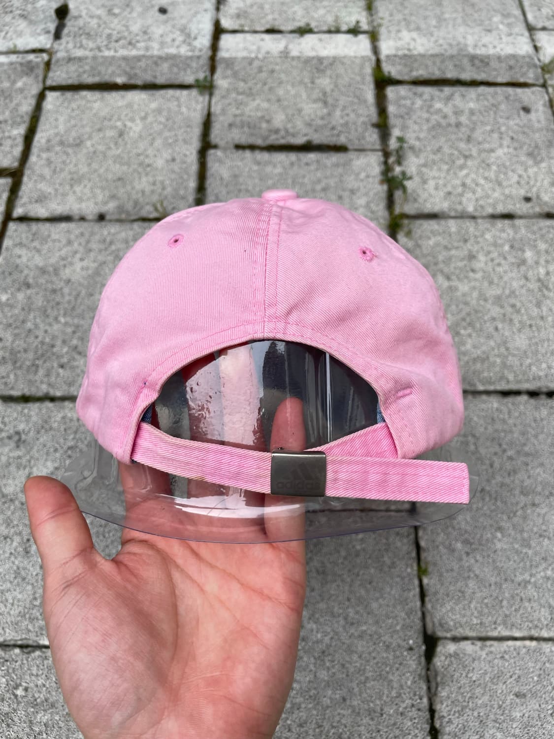 00s Adidas 아디다스 자수로고 딸기우유 볼캡 상품이미지5
