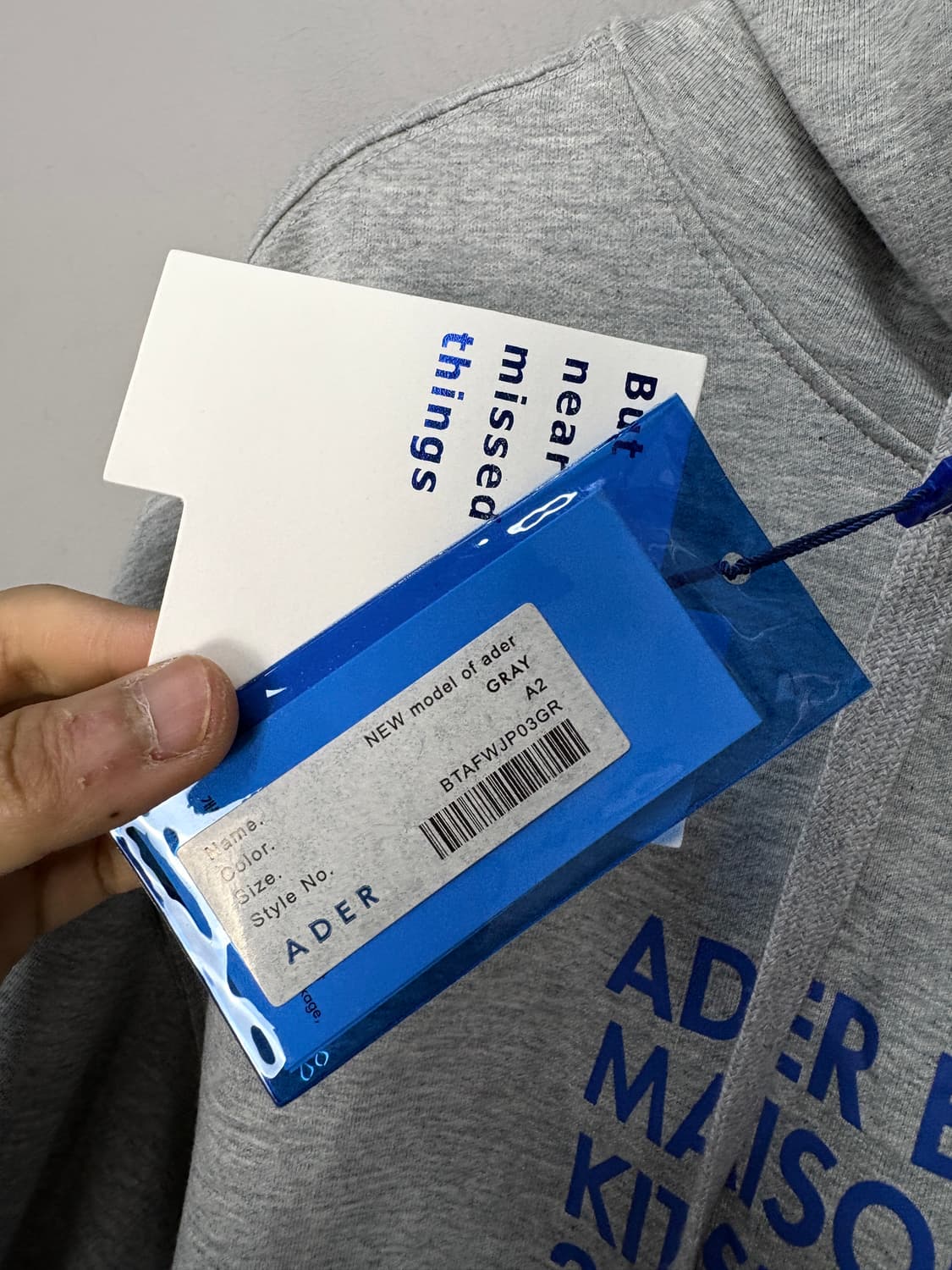 메종키츠네 X 아더에러 메디테이션 폭스 후드 그레이A3820 상품이미지7