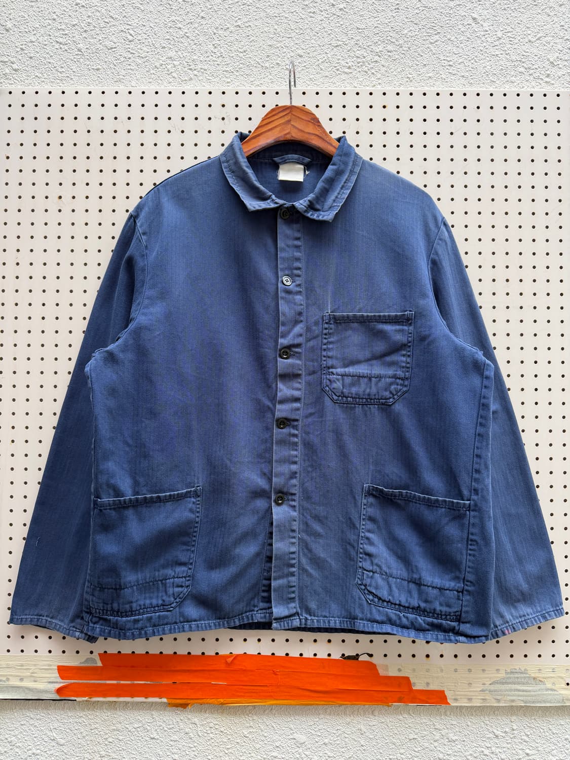 OLD VINTAGE FADED HBT FRENCH 헤링본프렌치워크자켓 상품이미지1