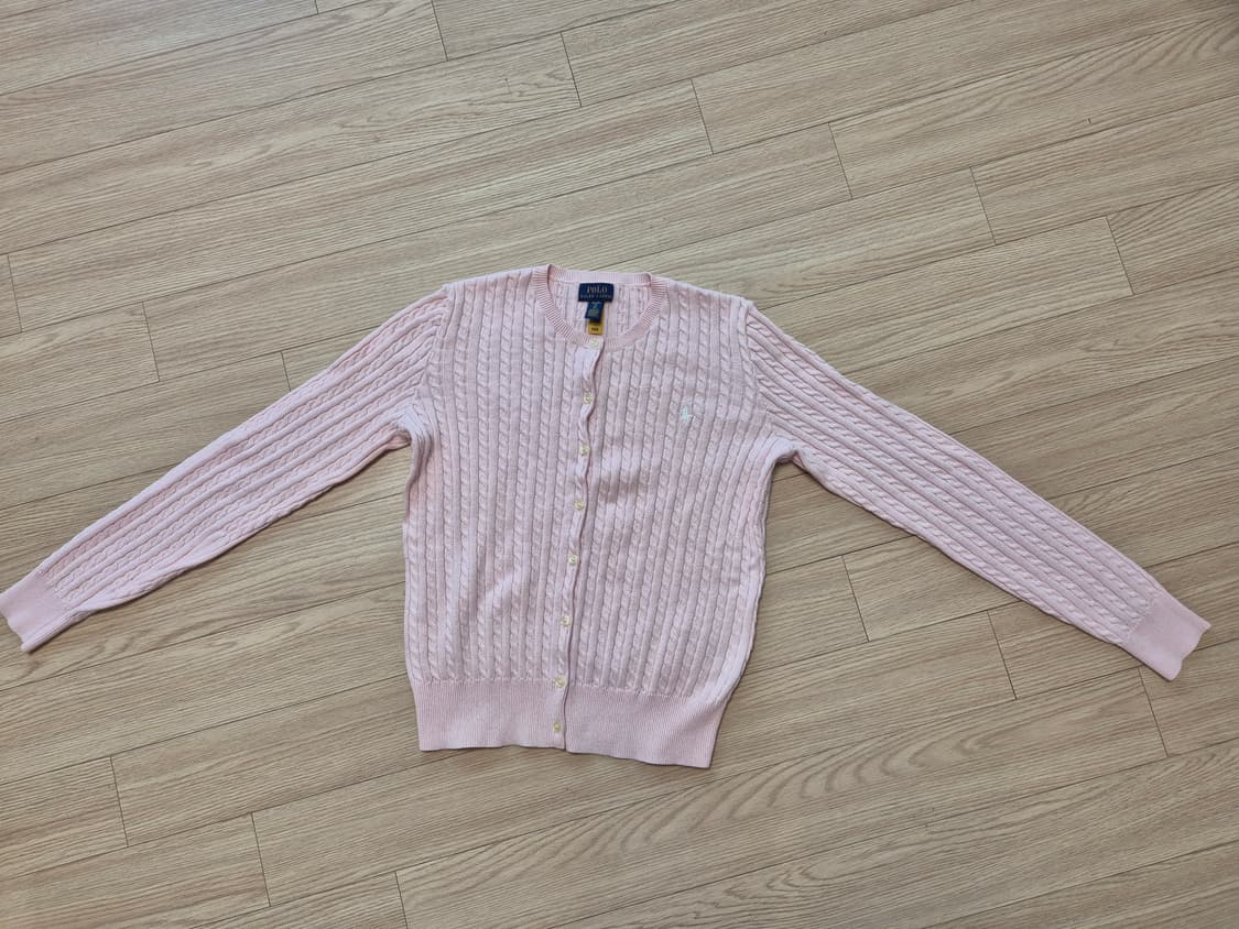 폴로랄프로렌 핑크 케이블 코튼 가디건 XL 상품이미지2