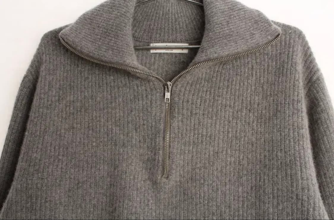 벨리에 울 하프집업 니트 상품이미지2