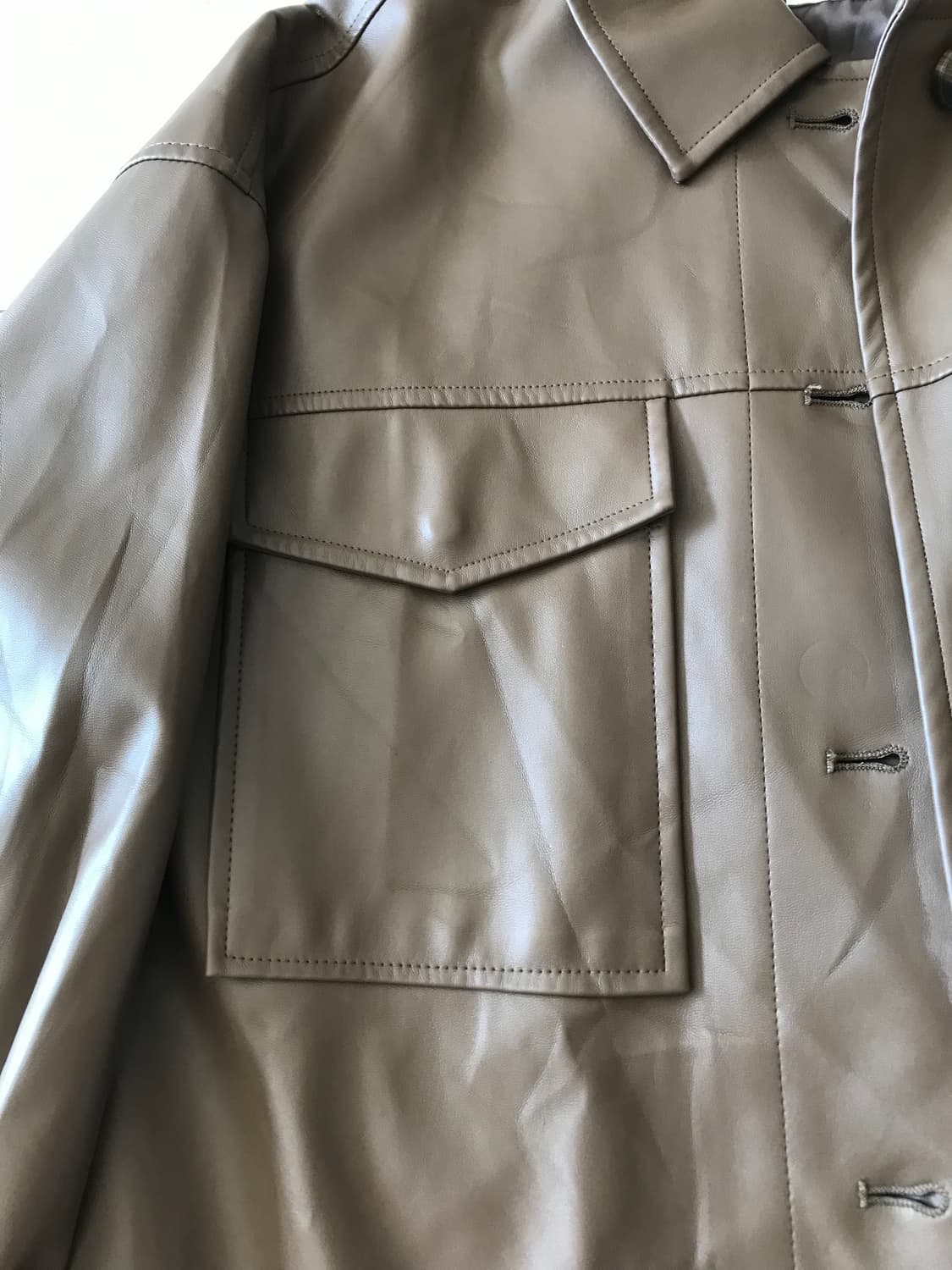 어스뮤직 프리미엄라벨 초코 브라운 카라 포켓 자켓 상품이미지3