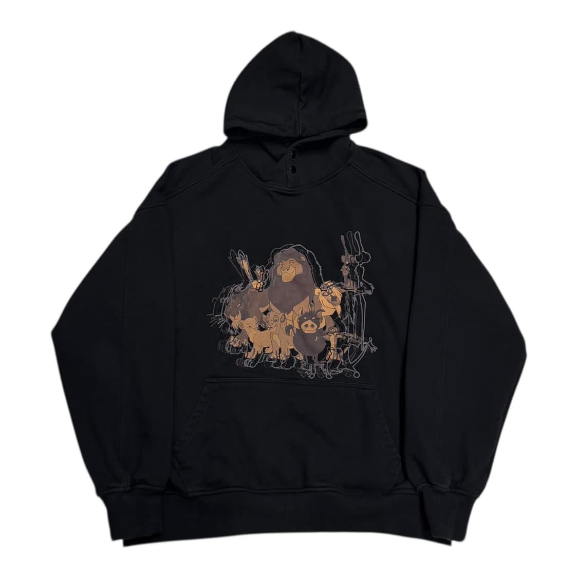 메종미네드 X 라이온킹 프라이드 크루 스웻 후드티 블랙 L 상품이미지1