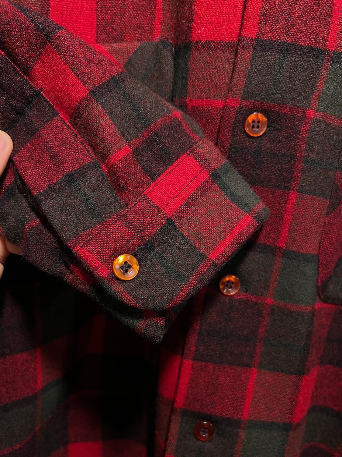 [M]펜들턴 USA 레드 타탄체크 울 셔츠 상품이미지4