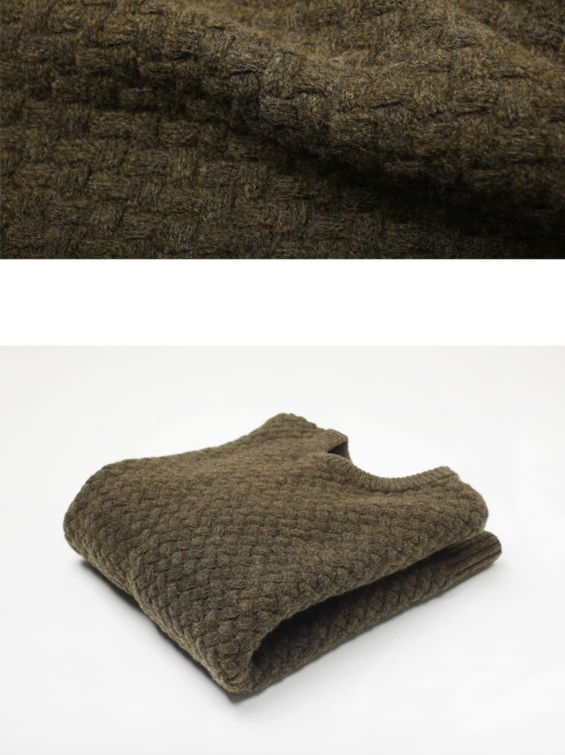 프리즘웍스 체인메일 니트/모스 그린 상품이미지6