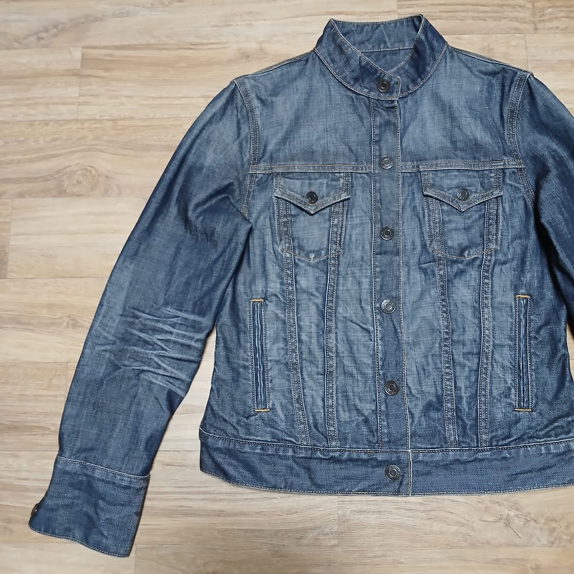 GAP 갭 데님 우먼 스냅버튼 청자켓 상품이미지4