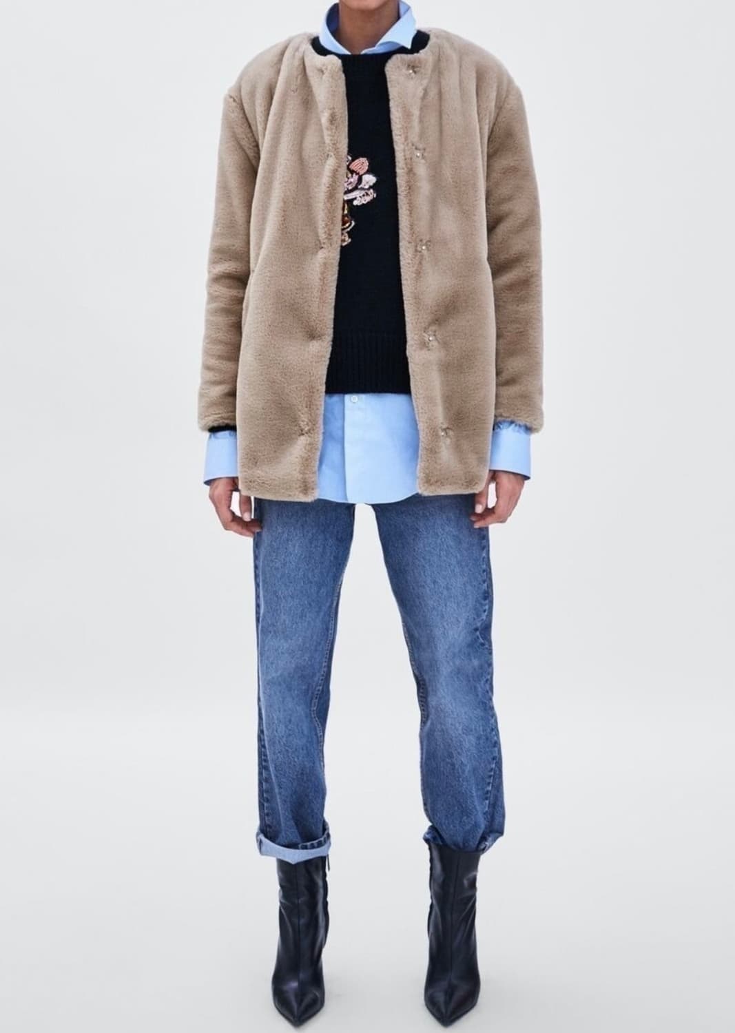 ZARA 자라 에코 퍼 자켓 상품이미지8