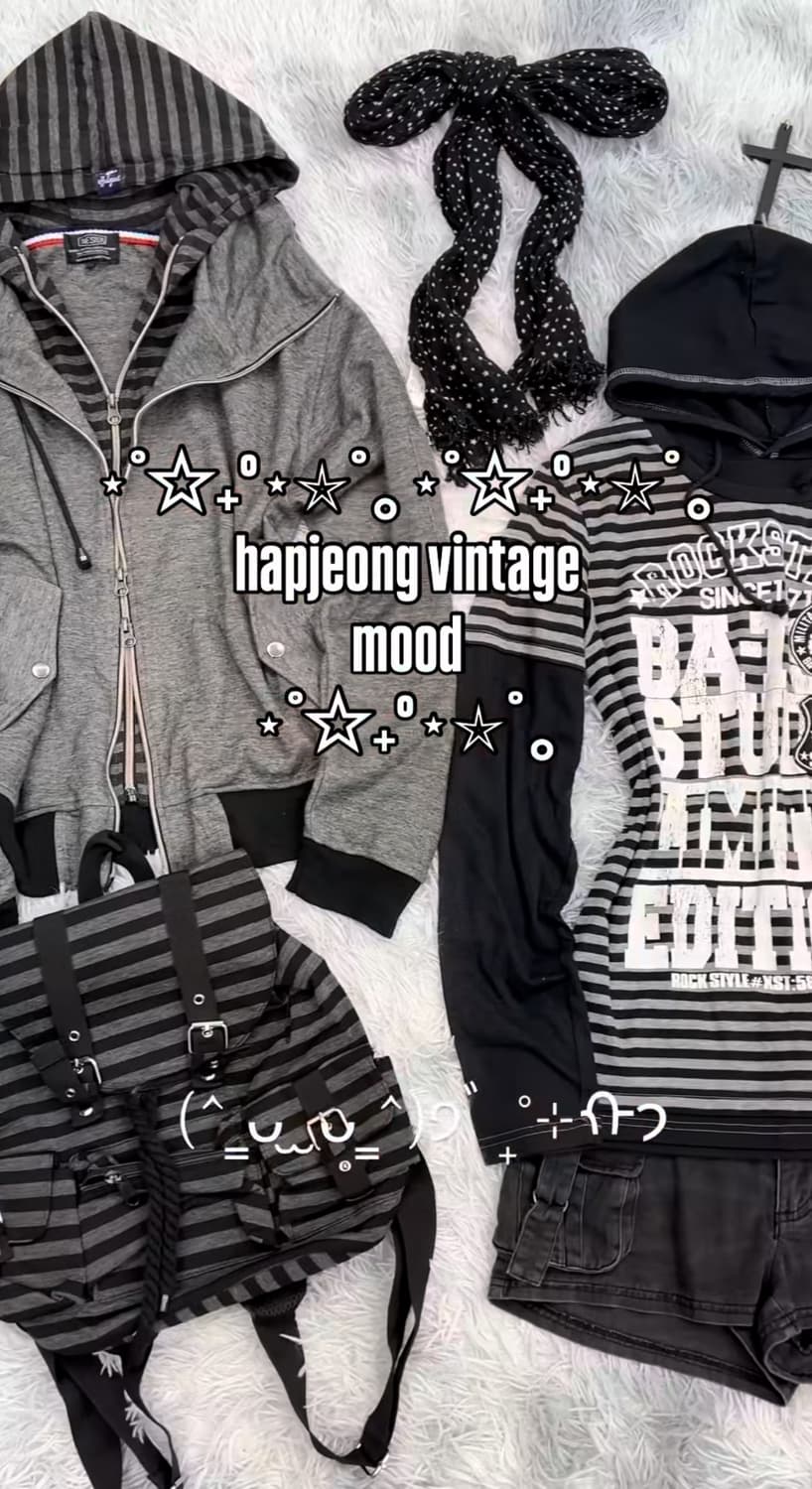 빈티지 합정 펑크 아우터 핫팬츠 반바지 스트라이프 져지 상품이미지1