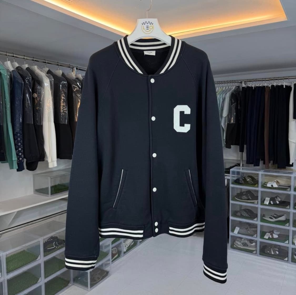 [리오브전포점] 셀린느 테디 백로고 컬리지 바시티 자켓 상품이미지1