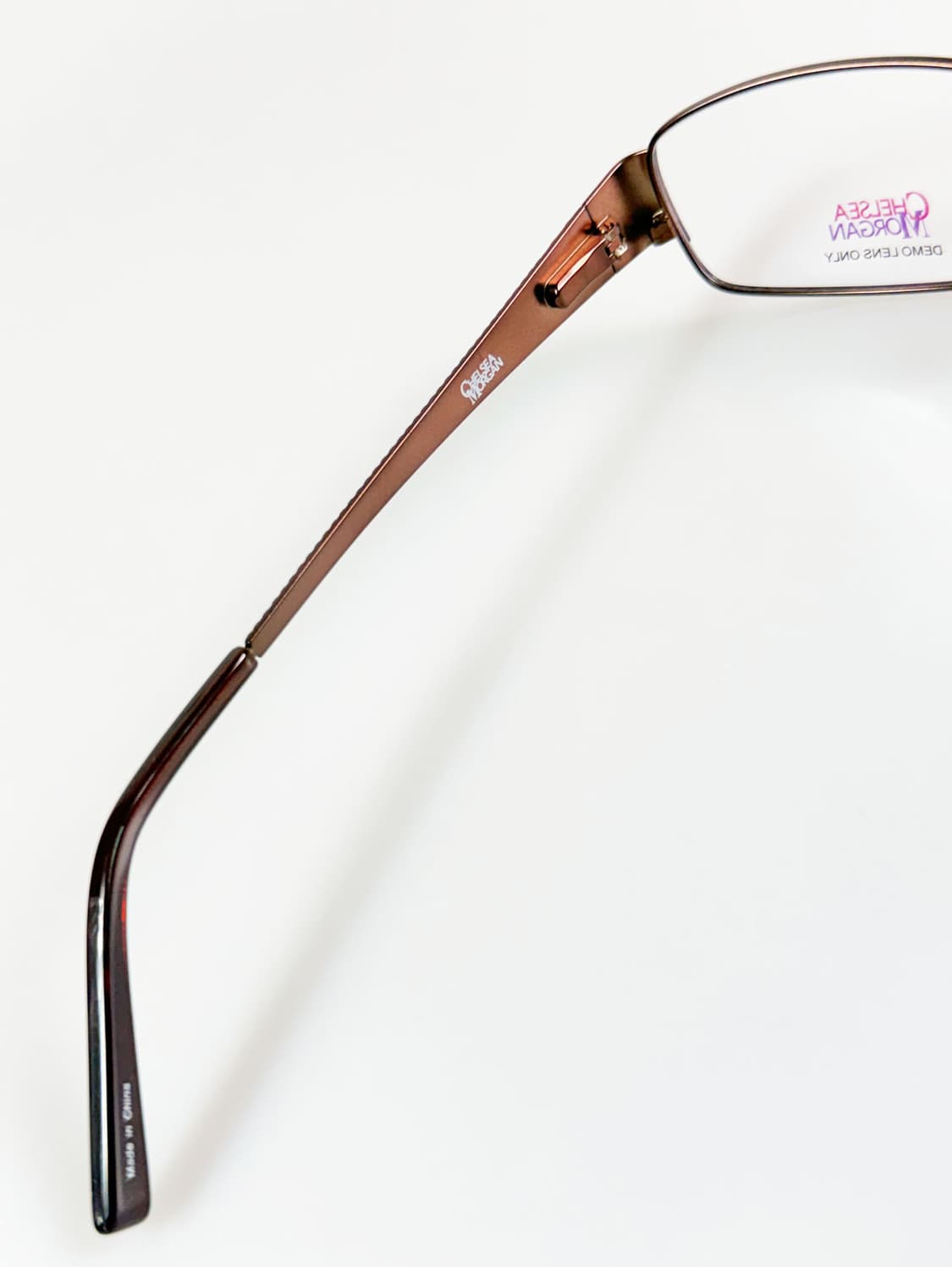 CHELSEA MORGAN 브라운 슬림 스퀘어 메탈 빈티지 안경 상품이미지6