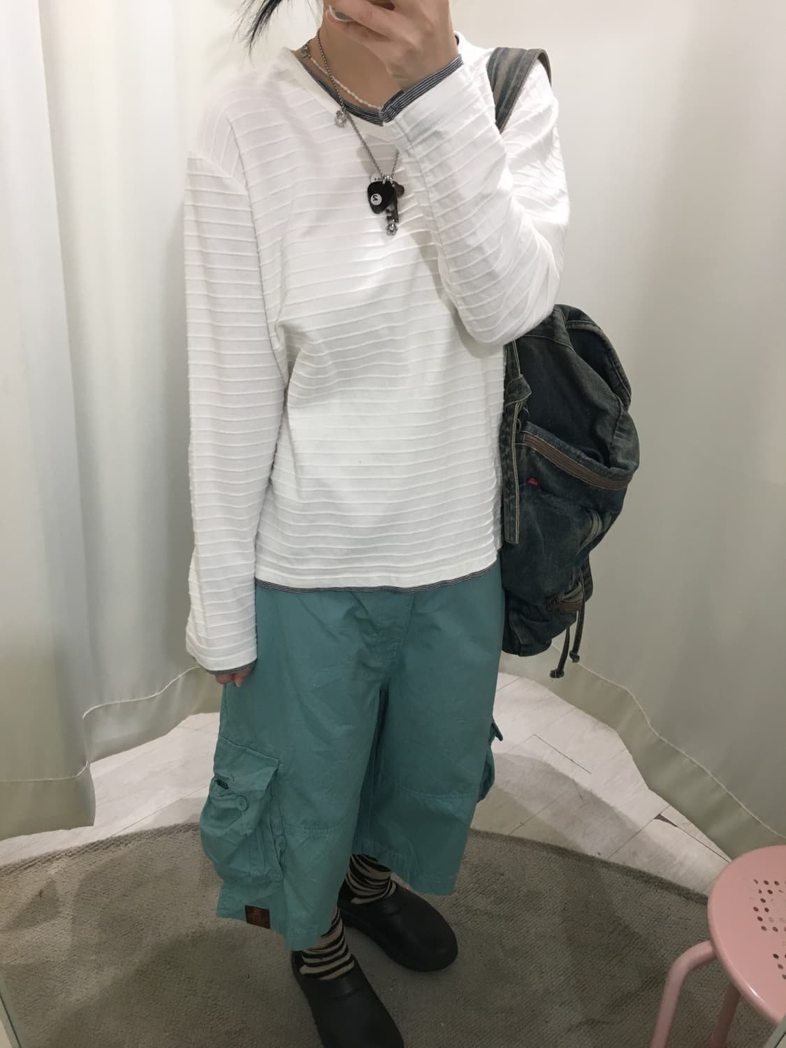 스트라이프 레이어드 롱슬리브 상품이미지4