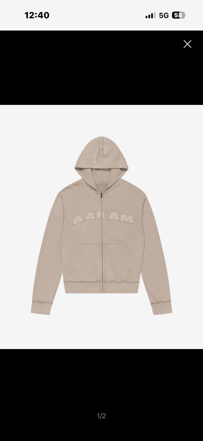 아캄 후드집업 베이지 상품이미지1