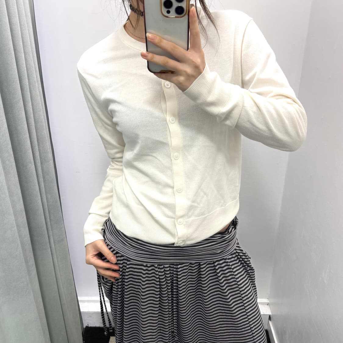 폴로 아이보리 가디건 상품이미지1