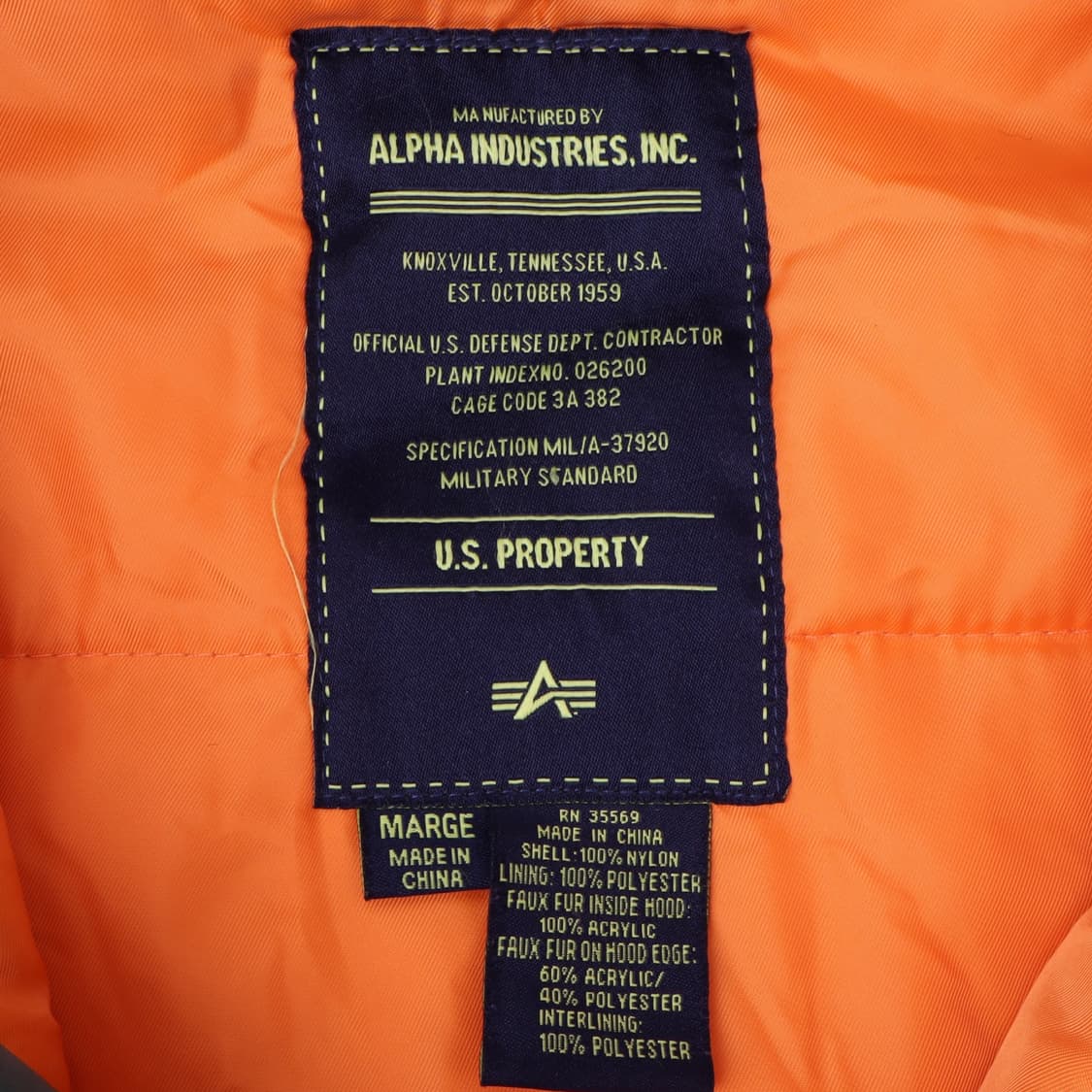 알파인더스트리 N3B 점퍼 자켓 상품이미지8