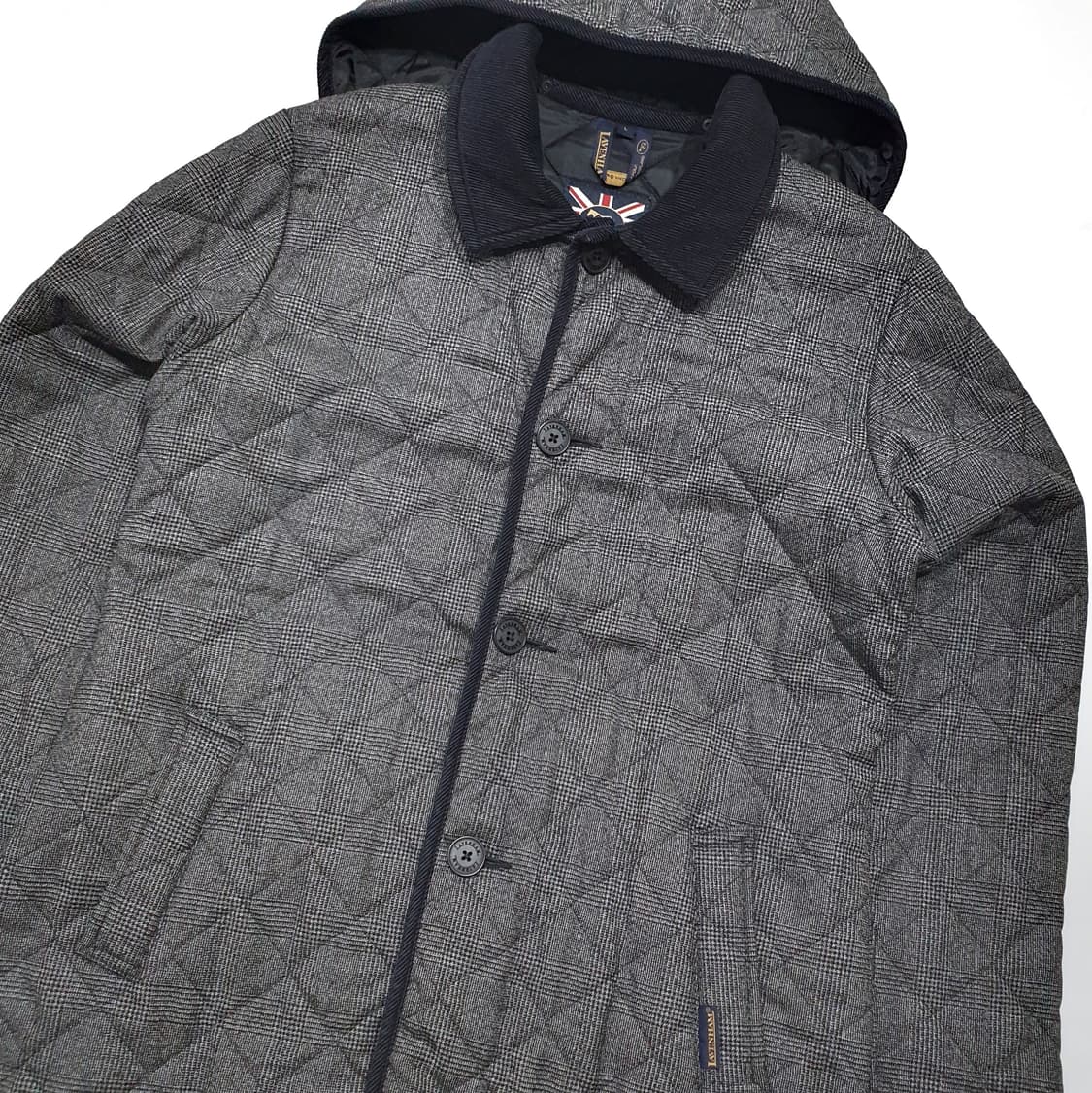 라벤햄 울 퀼팅 자켓 글렌체크 L (105) lavenham 상품이미지4