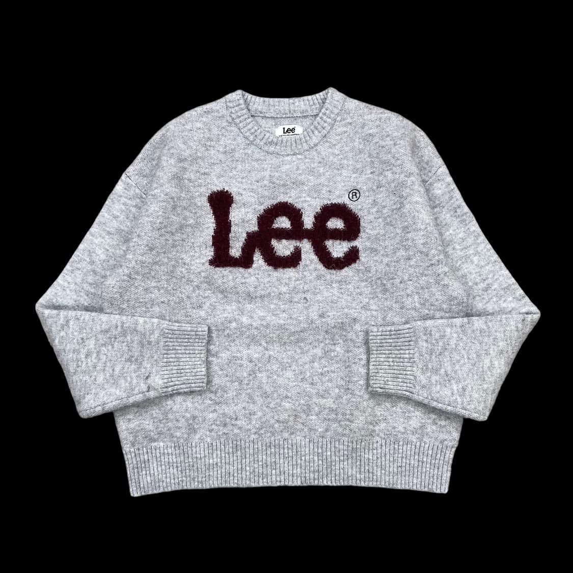 LEE 리 연그레이 마룬 울니트 상품이미지1